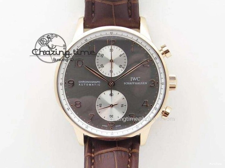 MIROTIME 0313 Modern Portuguese IW371404 ZF V3 1:1 Best Edition SS Black Dial On Black Leather Strap A 7267